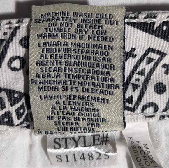 YMI Be True To You 7 Lowrise Bootie Short Black White Aztec Cross Heart Printed - Picture 11 of 11